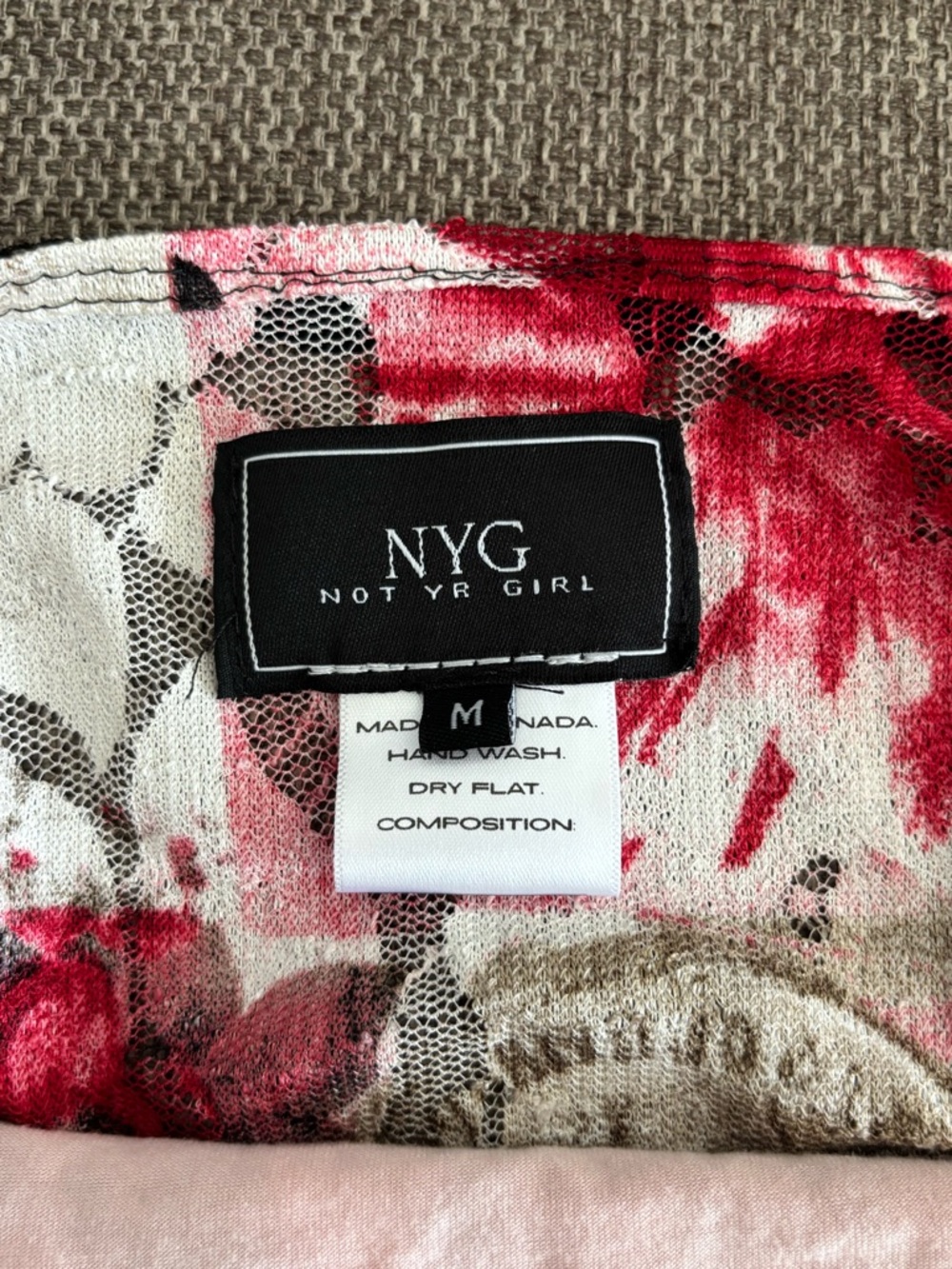 NYG (Not Yr Girl) Danley: Floral Lace Top in Pink & Red